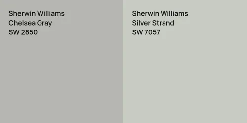 SW 2850 Chelsea Gray vs SW 7057 Silver Strand