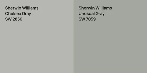 SW 2850 Chelsea Gray vs SW 7059 Unusual Gray