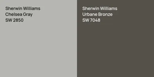 SW 2850 Chelsea Gray vs SW 7048 Urbane Bronze