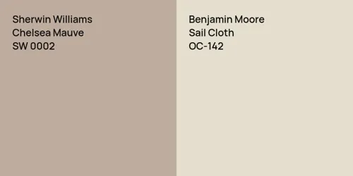 SW 0002 Chelsea Mauve vs OC-142 Sail Cloth