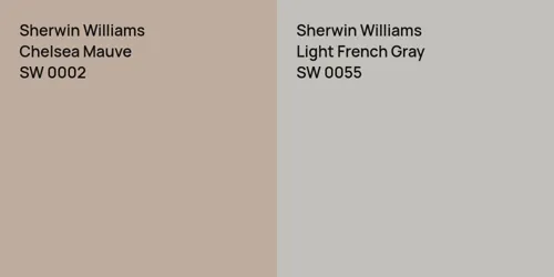 SW 0002 Chelsea Mauve vs SW 0055 Light French Gray