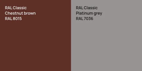 RAL 8015  Chestnut brown vs RAL 7036  Platinum grey