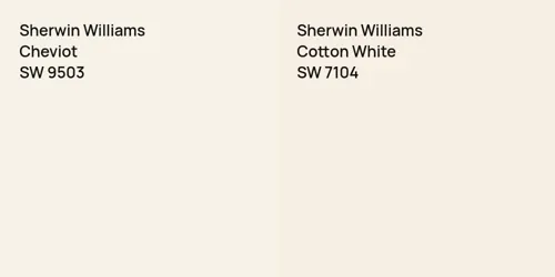 SW 9503 Cheviot vs SW 7104 Cotton White