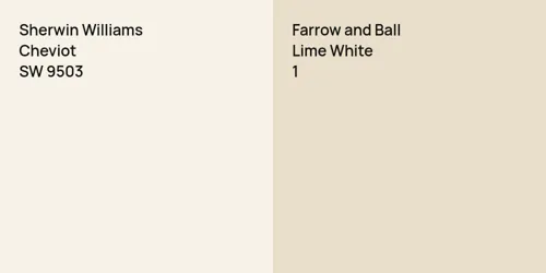 SW 9503 Cheviot vs 1 Lime White