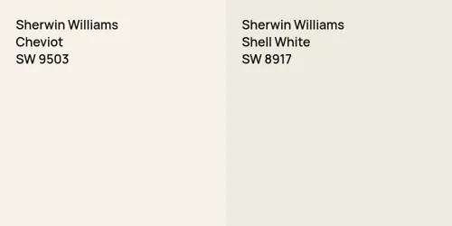 SW 9503 Cheviot vs SW 8917 Shell White