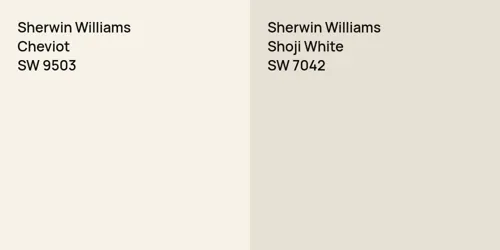 SW 9503 Cheviot vs SW 7042 Shoji White