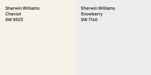 SW 9503 Cheviot vs SW 7140 Snowberry