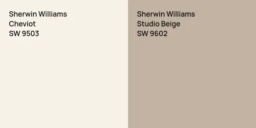 SW 9503 Cheviot vs SW 9602 Studio Beige