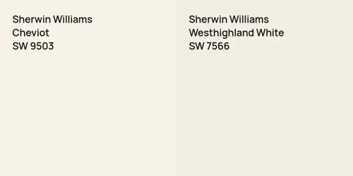 SW 9503 Cheviot vs SW 7566 Westhighland White