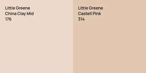 176 China Clay Mid vs 314 Castell Pink