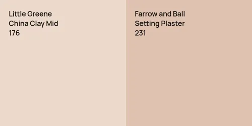 176 China Clay Mid vs 231 Setting Plaster