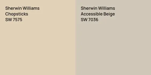 SW 7575 Chopsticks vs SW 7036 Accessible Beige