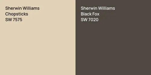 SW 7575 Chopsticks vs SW 7020 Black Fox