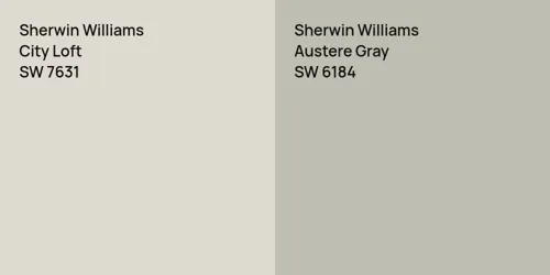 SW 7631 City Loft vs SW 6184 Austere Gray