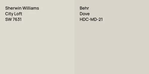 SW 7631 City Loft vs HDC-MD-21 Dove