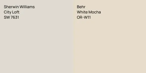 SW 7631 City Loft vs OR-W11 White Mocha