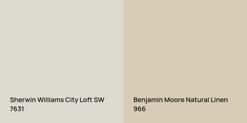 SW 7631 City Loft vs 966 Natural Linen