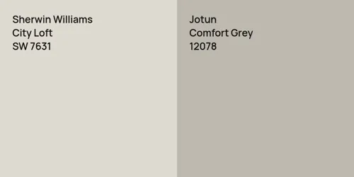 SW 7631 City Loft vs 12078 Comfort Grey