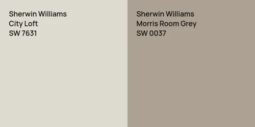 SW 7631 City Loft vs SW 0037 Morris Room Grey