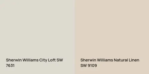 SW 7631 City Loft vs SW 9109 Natural Linen