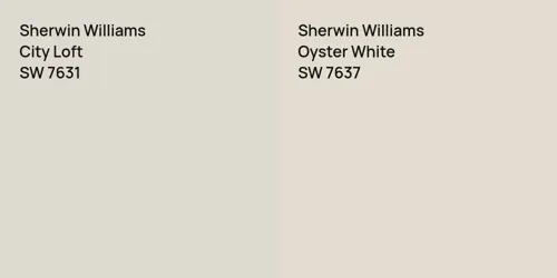 SW 7631 City Loft vs SW 7637 Oyster White