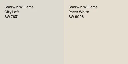 SW 7631 City Loft vs SW 6098 Pacer White