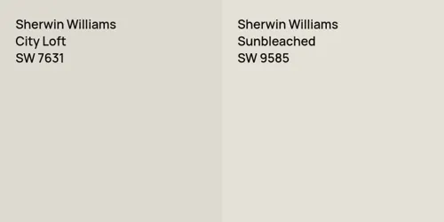 SW 7631 City Loft vs SW 9585 Sunbleached