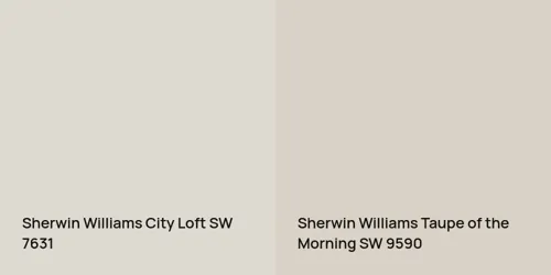 SW 7631 City Loft vs SW 9590 Taupe of the Morning