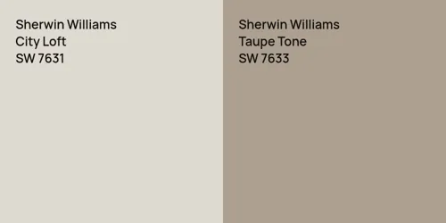 SW 7631 City Loft vs SW 7633 Taupe Tone