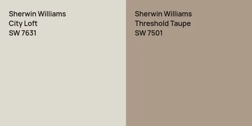 SW 7631 City Loft vs SW 7501 Threshold Taupe