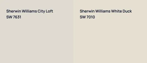 SW 7631 City Loft vs SW 7010 White Duck