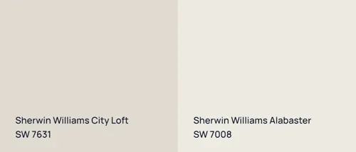 SW 7631 City Loft vs SW 7008 Alabaster