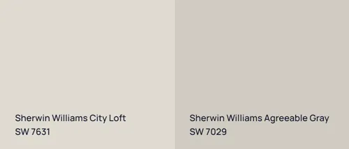 SW 7631 City Loft vs SW 7029 Agreeable Gray