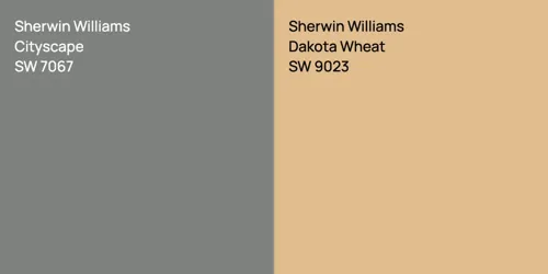 SW 7067 Cityscape vs SW 9023 Dakota Wheat