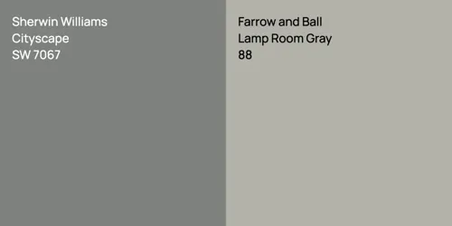 SW 7067 Cityscape vs 88 Lamp Room Gray