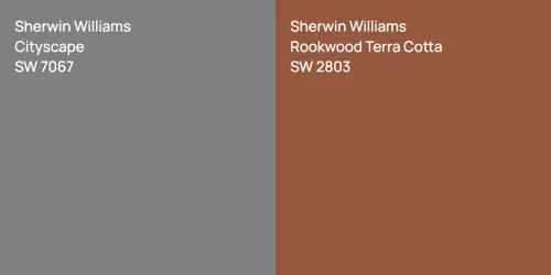 SW 7067 Cityscape vs SW 2803 Rookwood Terra Cotta