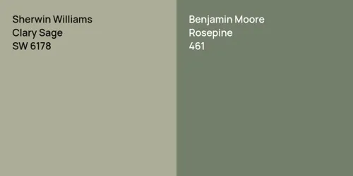 SW 6178 Clary Sage vs 461 Rosepine