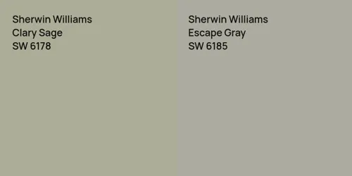 SW 6178 Clary Sage vs SW 6185 Escape Gray