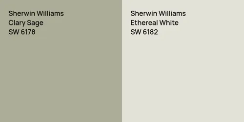 SW 6178 Clary Sage vs SW 6182 Ethereal White