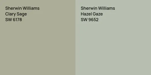 SW 6178 Clary Sage vs SW 9652 Hazel Gaze