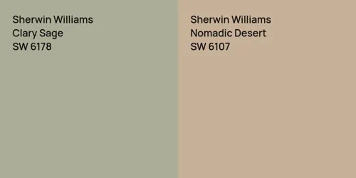 SW 6178 Clary Sage vs SW 6107 Nomadic Desert