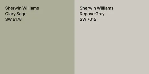 SW 6178 Clary Sage vs SW 7015 Repose Gray