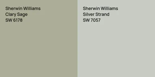 SW 6178 Clary Sage vs SW 7057 Silver Strand