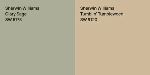 SW 6178 Clary Sage vs SW 9120 Tumblin' Tumbleweed