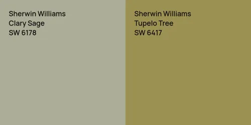 SW 6178 Clary Sage vs SW 6417 Tupelo Tree