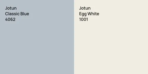 4062 Classic Blue vs 1001 Egg White