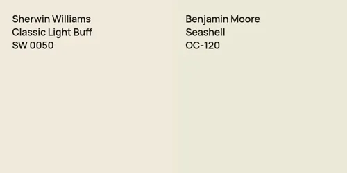 SW 0050 Classic Light Buff vs OC-120 Seashell