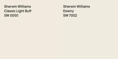 SW 0050 Classic Light Buff vs SW 7002 Downy