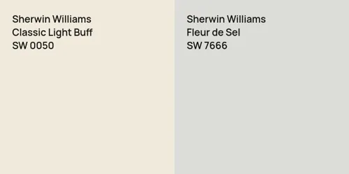 SW 0050 Classic Light Buff vs SW 7666 Fleur de Sel