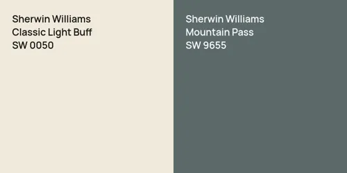 SW 0050 Classic Light Buff vs SW 9655 Mountain Pass